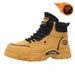 Winter Fleece-Lined High-Top Martin Boots For Men, British Retro Work Shoes, Thick Sole, Extra Warm Cotton Shoes, Short_vogvips.com