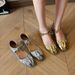 French Mary Jane Women's Shoes For Spring And Summer 2025, New Pleated Lace Up Shallow Mouth Flat So, Ballet_vogvips.com