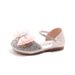 New Trend Children's Leather Shoes Glass Shoes Soft Soled Little Girl Bow Single Shoes_vogvips.com