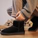 Men's Genuine Leather Winter Snow Boots With Fleece Lining, Non-Slip Rubber Sole For Outdoor & Cold Weather_vogvips.com
