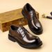 Men's Oxfords New British Black Business Formal Wear Derby Shoes Lace-up Leather British Brown Banquet Dress Wedding Leather Shoes_vogvips.com