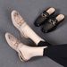 Baotou Half-soled Women's Summer 26th New Soft Leather Thick Heel Flip-flop, Lacquered Leather Low Heel_vogvips.com