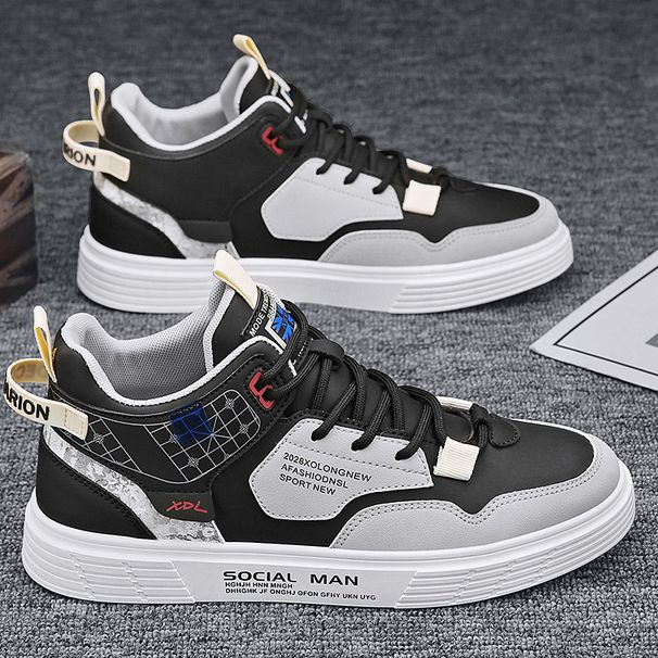 Canvas High Top 2024 New Spring Sports Casual White Student Men's All-match Shoes_vogvips.com
