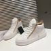 In Stock GZ94 Low High Top Shoes Cross-Border Zipper Women's Flat Round Toe Genuine Leather Comfortable Casual Sneakers_vogvips.com