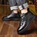 New Leather Spring Men's Shoes High-top Men's Heightening Tooling Martin Boots_vogvips.com