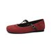 Cameido Women's Spring Retro T - Strap Mary Jane Flat Shoes_vogvips.com