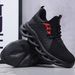 Men's Steel Toe Safety Work Shoes, Anti-Smashing Anti-Puncture, Breathable Fly Knit Upper, EVA Sole For Construction & Outdoor Working Sites_vogvips.com