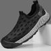 Men's Mesh Shoes Summer Breathable Mesh Hole Shoes Slip-On Outdoor Non-Slip Soft Sole Beach Shoes_vogvips.com