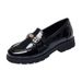 New Leather Shoes For Women Matte Light Black Shoes_vogvips.com