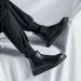 Ankle Boots Leather Western Chic Stiletto Parties Outdoor Footgear Footwear Heel Flat Round Toe Slip-On Zipper_vogvips.com