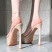 Transparent High-heeled Shoes 2026 Summer New Model, Waterproof Platform, Nude Color, Chunky Heel, Thick-soled Crystal_vogvips.com
