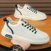 Slip-on Winter Aviator Casual Men's Sports Flat Shoes, Non-slip Waterproof White Leather Shoes For Spring_vogvips.com