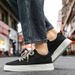 Men's Platform Canvas Sneakers Breathable Lace Up Non-Slip Casual Skate Shoes_vogvips.com