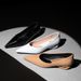 Fashion Simple Pointed Toe Shallow Mouth Patent Leather Glossy Low Single For Women OL Elegant Irregular Heel_vogvips.com