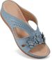Summer New Style Women's Plus Size Wedge Sandals Open Toe Floral Strappy European American Design_vogvips.com