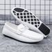 Large Size Men's Casual Leather Shoes Breathable Casual All-in-one Men's Slip-on Bean Shoes_vogvips.com