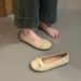 Gentle Ballet Ladyshoes Flat Shoes French Candy Soft Sole Silver New Chinese Red Single Shoes Autumn Small Fragrant Wind Women's Shoes_vogvips.com