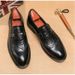 Euro Step 2025 Spring Brogue Leather For Men Breathable Korean Style Business Casual Suit Wedding Groom Formal Height Increasing_vogvips.com