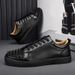 Men's Shoes Red Bottom Rivet Casual Shoes Simple Social Guy Sneakers Fashionable Trend Real Microfiber Leather Shoes White Shoes_vogvips.com