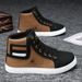 Men's Autumn New High Top Men's Korean Version White Board Student Sports Casual Shoes Trendy_vogvips.com