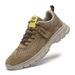 Mesh Splicing Men's Casual Single Shoes Soft-sided Lace-up Sports Running Shoes_vogvips.com