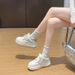 Little White Shoes Women's Platform Female Students' Leisure Sports Versatile Board Shoes Street Shooting_vogvips.com