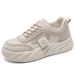 Autumn White New Korean Edition Ins Female Students Thick Soled Height Increasing Sports Board Shoes Casual Street_vogvips.com