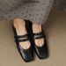 Soft Leather~Vintage Flat-soled Velcro For Women, 2026 Spring New Versatile Comfortable Mary Jane Leather Shoes_vogvips.com