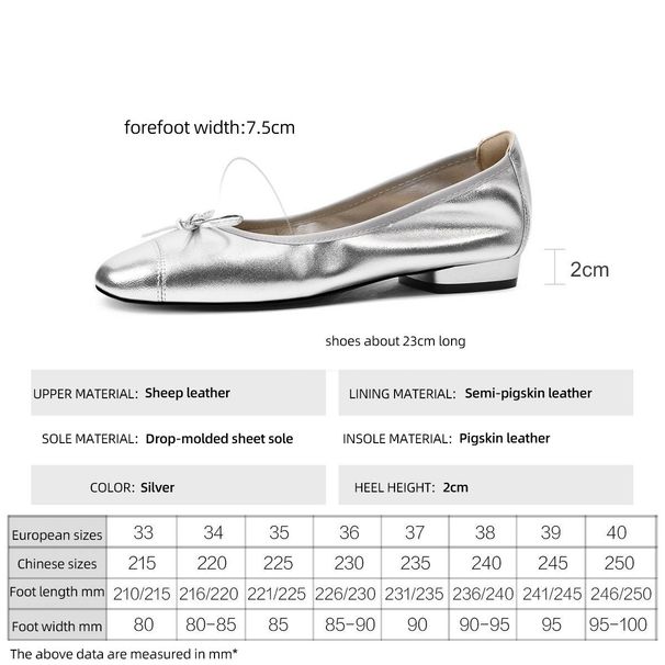 Cameido 2025 New - Style Soft Genuine Sheepskin Ballet Shoes For Women. These Shoes Feature Bows, Low - Cut Openings, Flat Soles,_vogvips.com