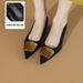 Cameido Shoes For Women. These Pointed - Toe Flat - Soled Shoes Feature A French - Style “mama Shoe” Design, Perfect For Commuting_vogvips.com