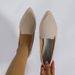 Women’s Shoes Versatile Soft Leather Shoes Simple Splicing Comfortable Pointed Toe Flat Bottom Lazy One-legged Loafers_vogvips.com