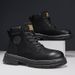 Men's Martin Boots Inner Height Increase Thick-soled Kick Does Not Break Outdoor Mountaineering Tooling Shoes Mid-top Height - Version Leather_vogvips.com