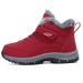 Warm Fleece Lined High-top Hiking Boots Waterproof Snow Shoes_vogvips.com