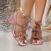 Elegant Bow-Embellished Strappy Heels – Chunky Block Heel Open-Toe Sandals In Velvet Pink (Sizes 36-42)_vogvips.com