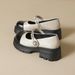 French Platform Mary Jane Shoes Women's Light Mouth One-word Color Matching College Style Small Leather Shoes_vogvips.com