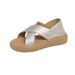 Women's Summer Ultra-soft Non-slip Cool Shoes With Breathable Woven Pattern, Versatile And Comfortable Thick-soled Casual Flip-flops_vogvips.com