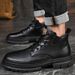 New Leather Spring Men's Shoes High-top Men's Heightening Tooling Martin Boots_vogvips.com