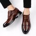Men's Leather Shoes Carved Leather Casual Men's Soft Bottom Pointed Men's Shoes_vogvips.com