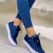 Women's Casual Shoes Leather Lace Up Ladies Sneakers Thick Soled Metal Decoration Breathable Female Flat Shoes _vogvips.com