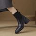 2025 Chunky-heeled Ankle Boots For Women's Autumn And Winter New Martin Boots And Elastic Sock Boots_vogvips.com