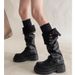 NEW Belt Buckle Long Boots For Women, Petite Height Increase And Slimming, Knee-length Boots, Thick-soled High Boots For Riders_vogvips.com