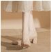 French-style Nude-colored New Versatile Square-toe High-heeled Shoes With Thick Heels For Casual Wear. Leather Shoes With A Shallow Toe For Women_vogvips.com