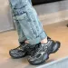 Unisex Beige White Chunky Dad Sneakers Breathable Mesh Upper Non Slip Thick Sole For Street Style Daily Walking_vogvips.com