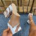 2025 Summer New Fish Mouth Slippers For Women, Coarse Heel, Thick Bottom, Large Size, One Word Square Head, High Heels,_vogvips.com
