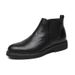 Martin Boots Men's High-top Velvet Warm Medium-top Chelsea Boots Business Dress Leather Shoes Men's Leather_vogvips.com