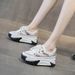 Dad Shoes Leather Surface Hollow Women's Retro Lightweight Inner Height Increase Casual Sports Shoes Platform Sandals_vogvips.com