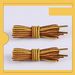 Shoe Accessories fine two color woven yellow boots Martin boots kick resistant yellow brown round shoelaces a pair_vogvips.com