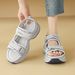 Cameido Grey Round-Toed Thick-Soled Sandals For Women's Daily Commuting_vogvips.com