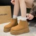 Women's Shoes Winter New Style Snow Boots Retro Thick Soled Platform Martin Boots Short Boots Back Zipper Boots Women's Shoes_vogvips.com