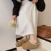 Brocken Women's Half-toe Slip-on Shoes With Head Cover, 2026 New Style, Thick Sole, Single Shoe_vogvips.com